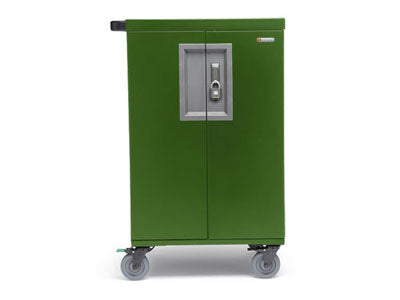 Carrito Bretford 36X Corex, precableado USB-C, color hierba