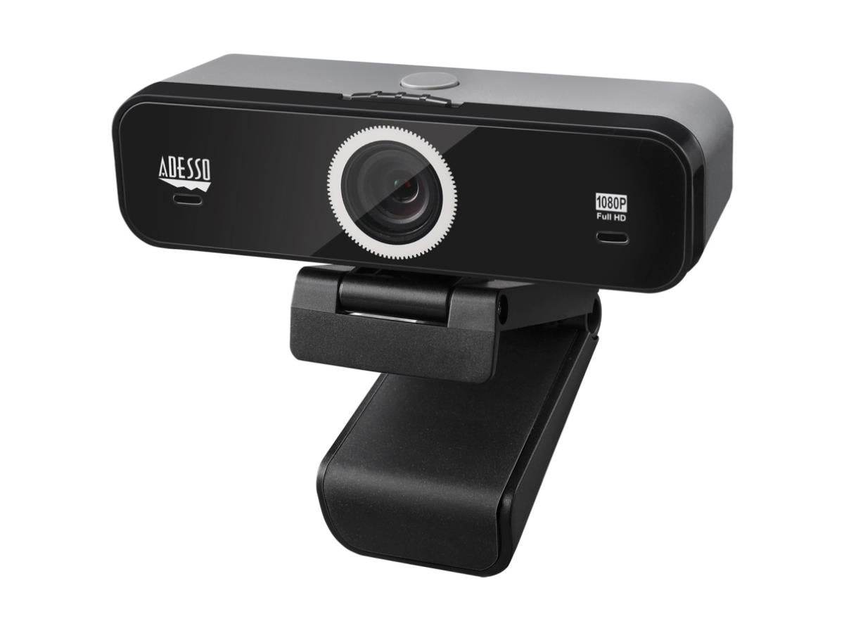 Webcam HD Adesso 1080P avec fonction audio/vidéo à champ de vision réglable intégré