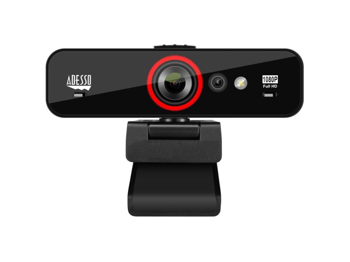 Cámara web Adesso 1080P HD con reconocimiento facial integrado de Windows Hello