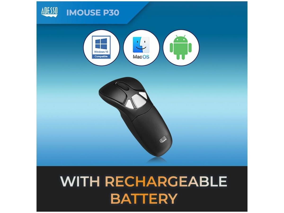 Adesso Wireless Presenter Mouse Air Mouse Go Plus