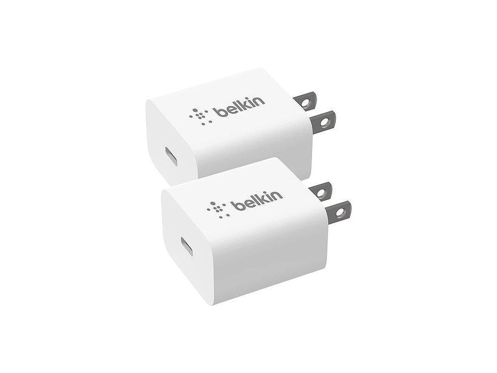 Chargeur mural USB-C Belkin 20 W (lot de 2), blanc, B2B