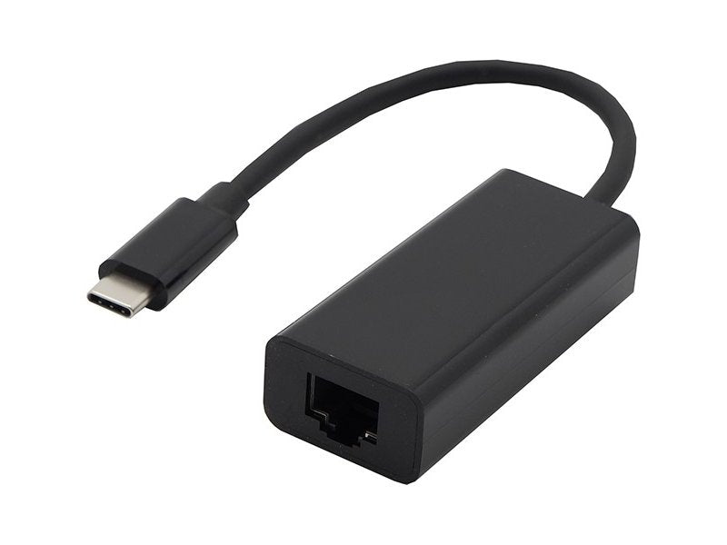 Adaptador USB-C macho Axiom a Gigabit Ethernet (Rj45) hembra - Negro