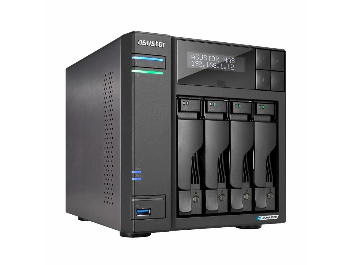 Asustor Lockerstor 4 G 2 As6704T 4 bahías NAS, cuatro núcleos a 2,0 GHz, doble
