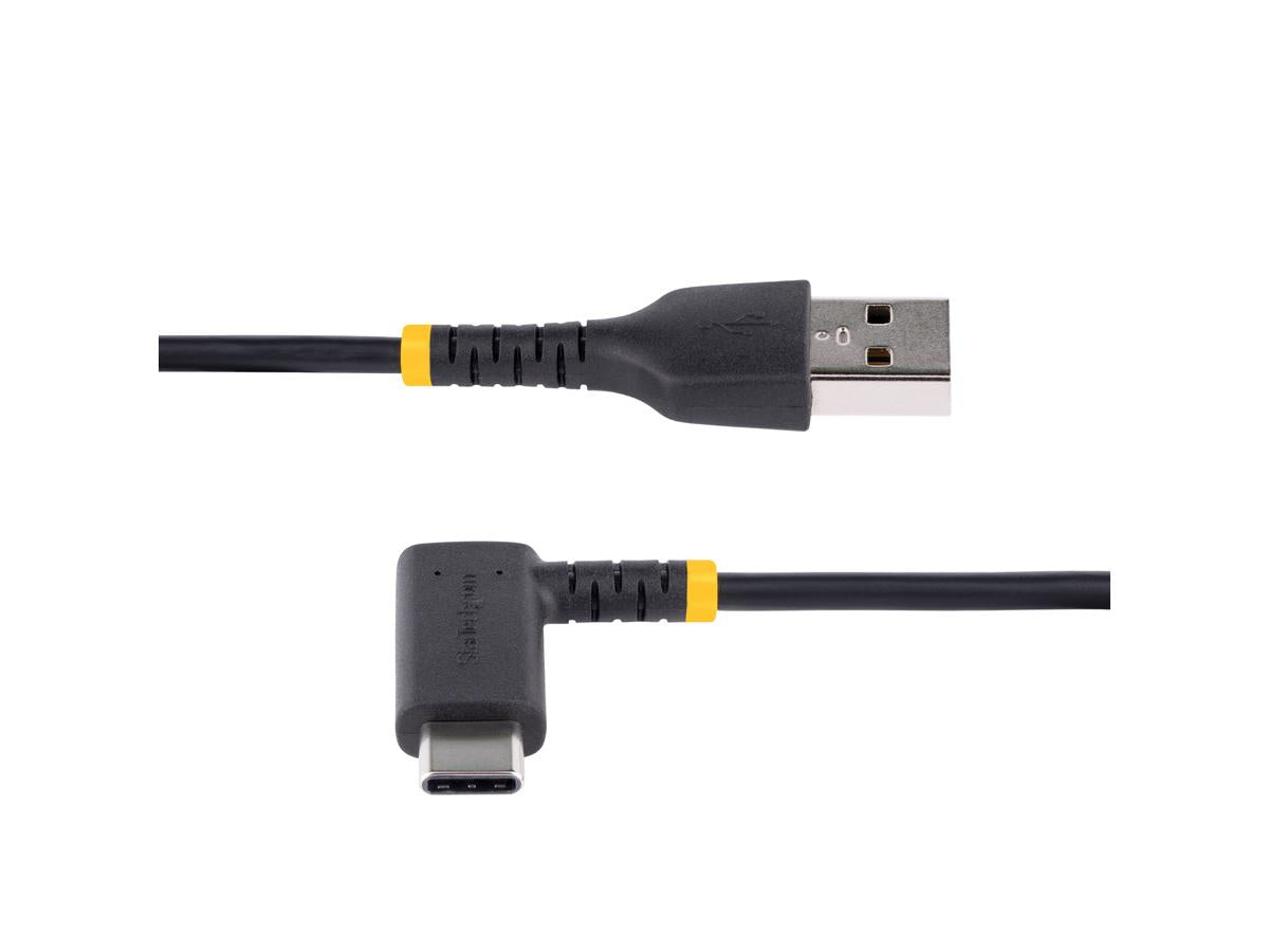 Cable de carga USB A a C Startech.Com de 6 pulgadas (15 cm) en ángulo recto, color negro