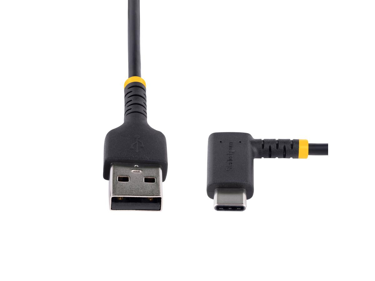 Cable de carga USB A a C Startech.Com de 6 pulgadas (15 cm) en ángulo recto, color negro