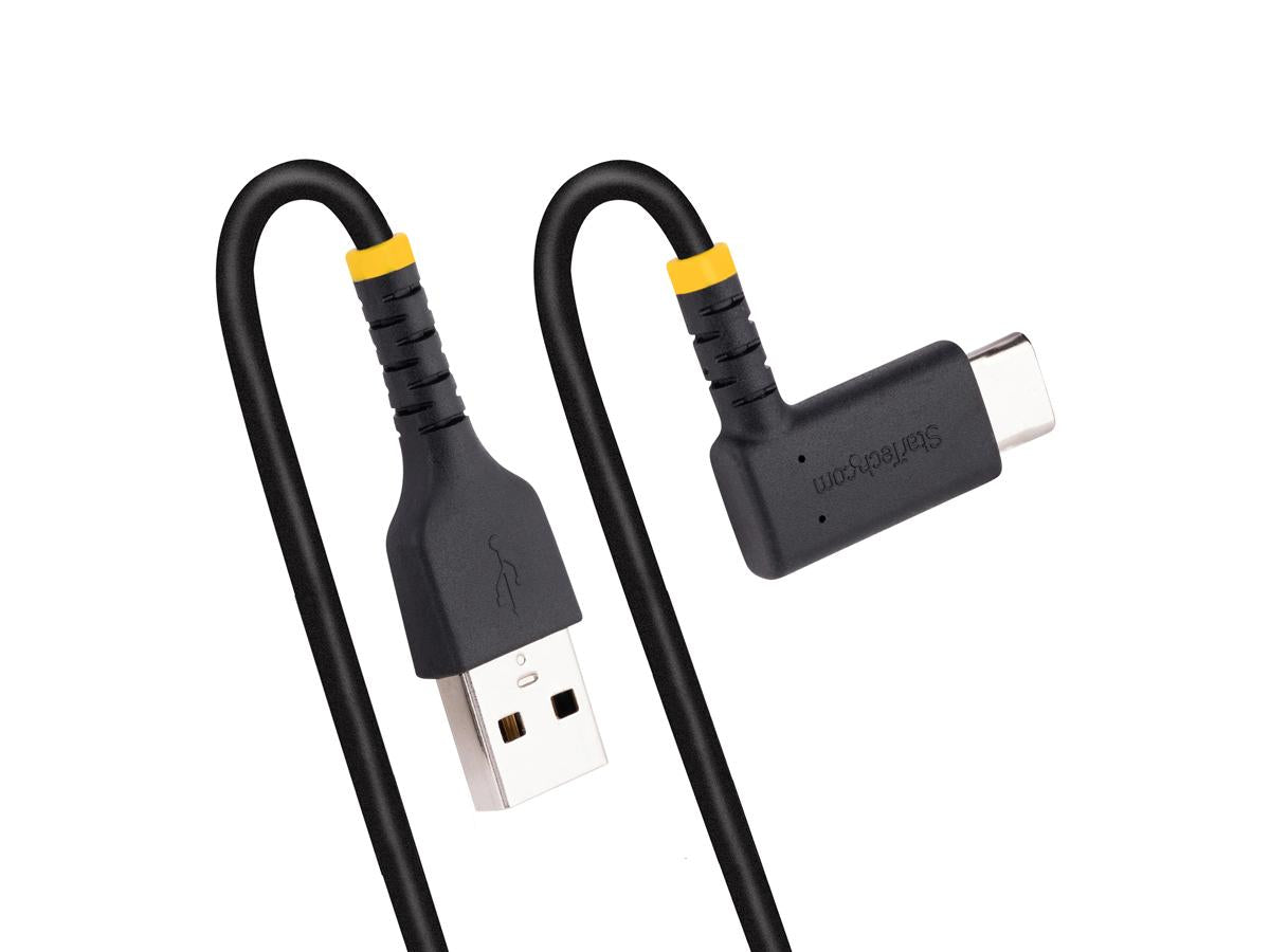 Cable de carga USB A a C Startech.Com de 6 pulgadas (15 cm) en ángulo recto, color negro