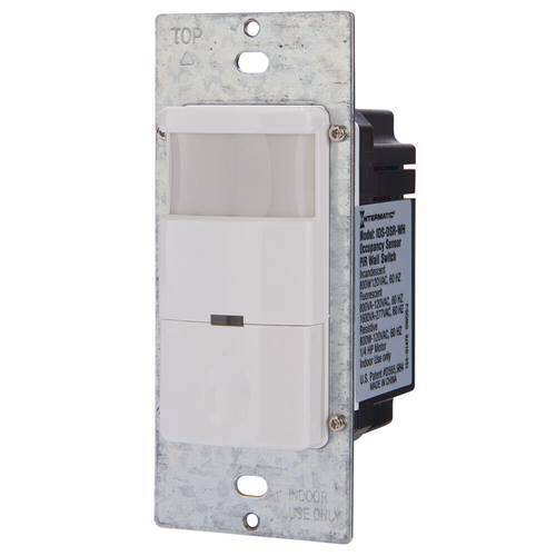 Intermatic Commercial PIR Occupancy Vacancy Sensor Wall Switch, No Neutral,White (IOS-DSR-WH)