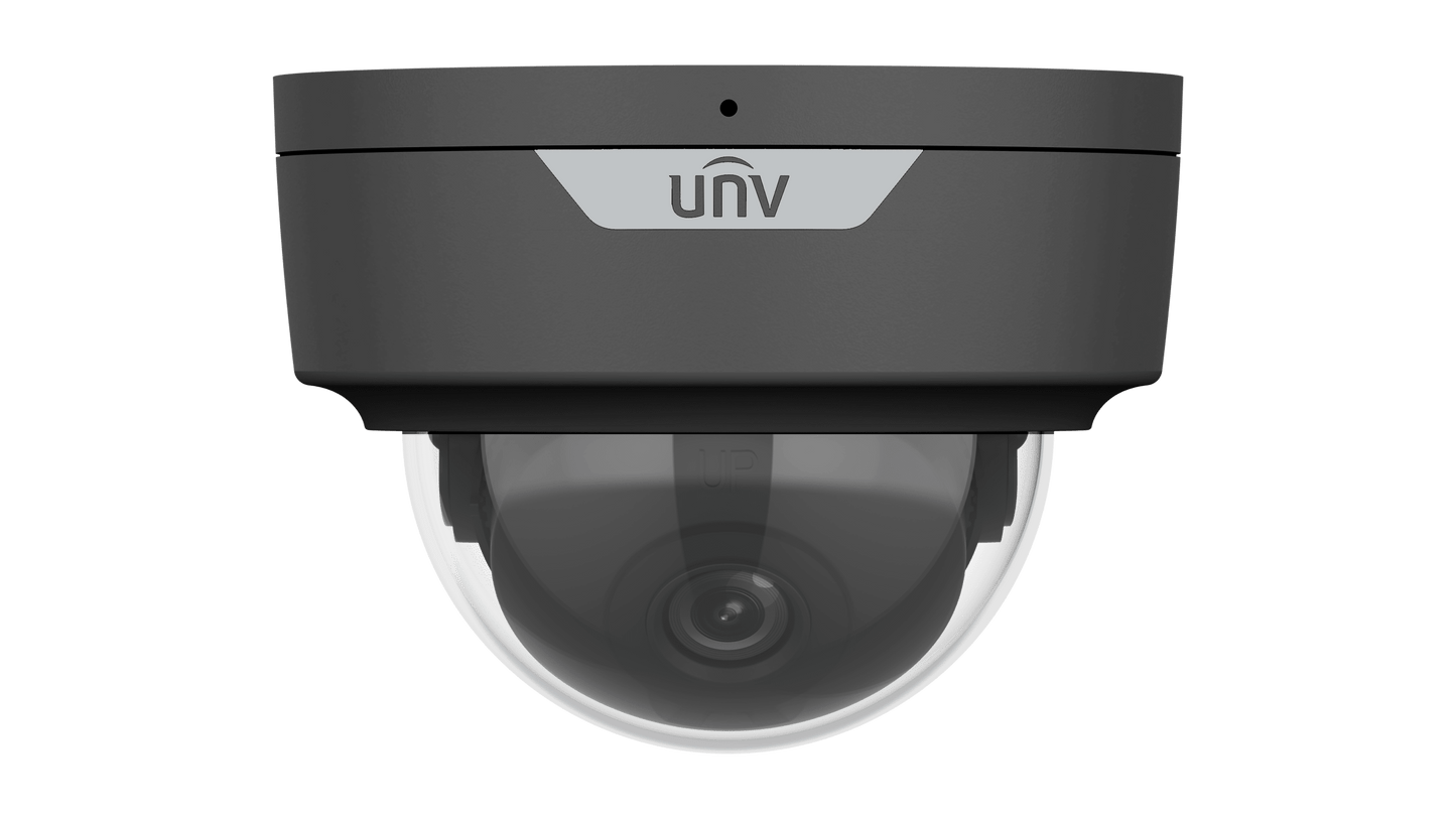 Uniview 5MP LightHunter Fixed IR Dome Network Camera, IK10, IP67, 2.8mm Black (IPC325SS-ADF28K-I1-BK)