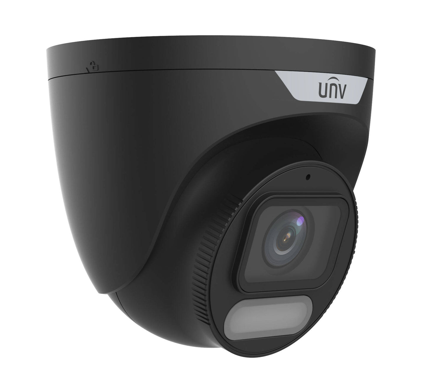 Uniview 4MP Colorhunter Turret Camera,Wise-ISP OwlView, Mic, Warm L, 2.8mm, BLK (IPC3624SR-ADF28KM-WP-BK)
