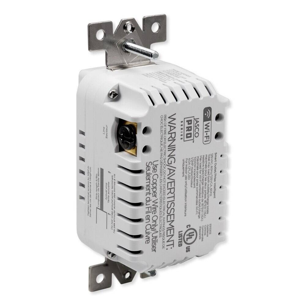 JascoPro WiFi In-Wall Smart Receptacle (64562)