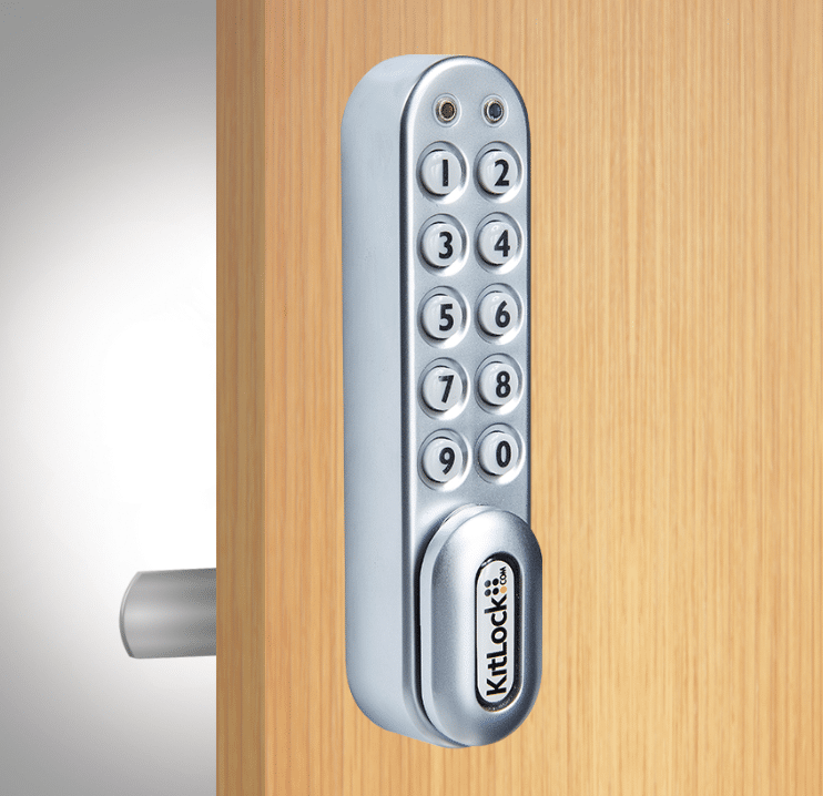 Codelocks KL1000 Classic KitLock Electronic Locker Lock, Vertical, Silver Grey (KL1000SG)