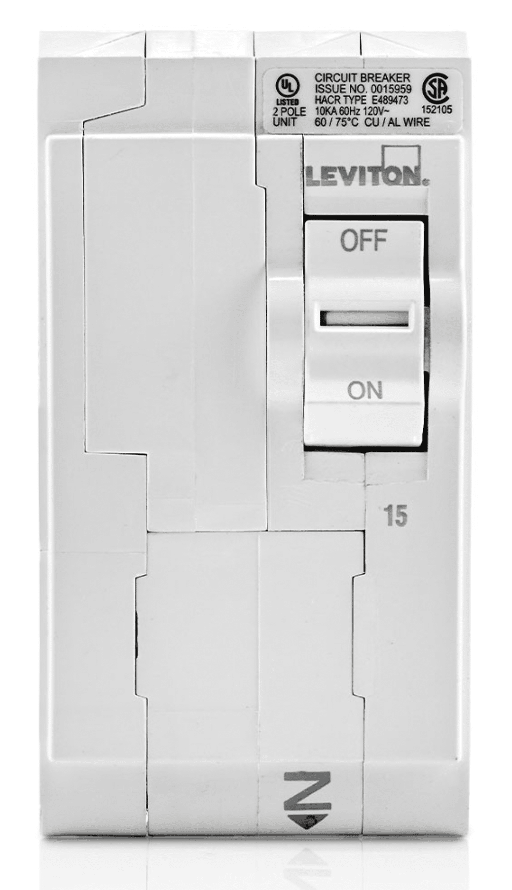Leviton Branch Circuit Breaker GFCI 2P 15A 120/240V 10KA (LB215-G)