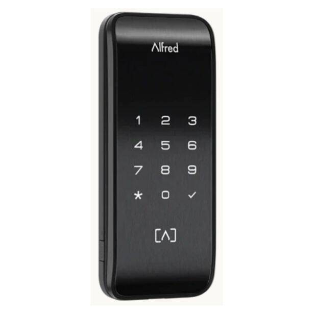 Serrure à mortaiser Alfred ML2 avec Bluetooth, RFID, noire, avec serrure, levier et cylindre (ML2-LB-BL-KIT)