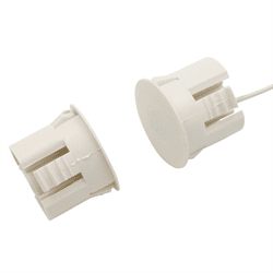 Flair Recessed Magnetic Contact 1 Inch Self Locking SPDT Form C Leads White (MSS100-4)