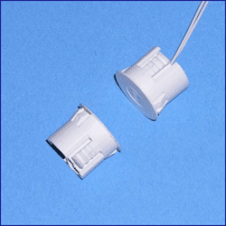 Flair Recessed Magnetic Contact 1 Inch Self Locking SPDT Form C Leads Black (MSS100-4-BLK)