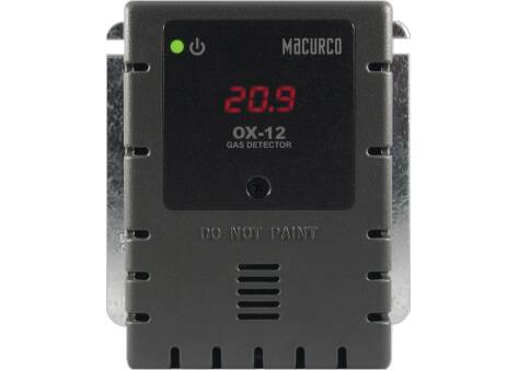 Macurco Oxygen O2 Fixed Gas Detector Controller Transducer, 100-240VAC, Grey (OX-12)