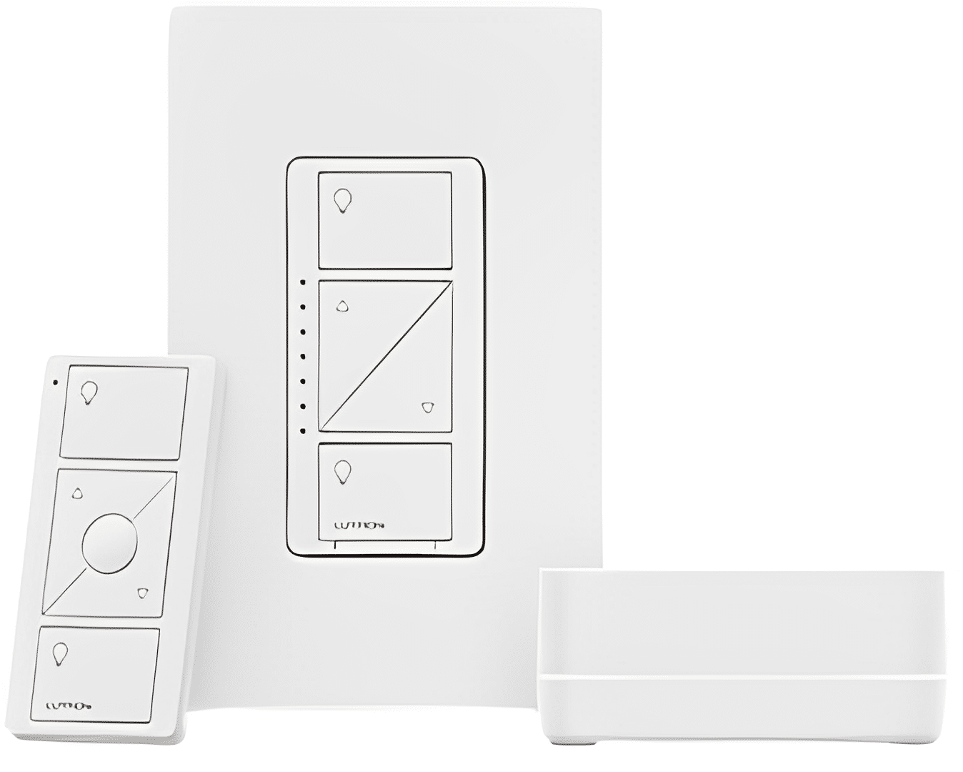 Lutron Caseta Wireless Kit In-Wall Dimmer, Smart Bridge, Pico Remote Control (P-BDG-PKG1W-C)