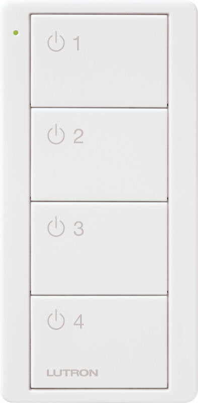 Lutron Pico Remote 4 Button 4 Group Toggle, White (PJ2-4B-GWH-L41)