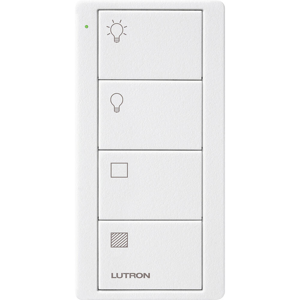 Lutron Pico Remote 4 Button 2 Group Light, Snow (PJ2-4B-TSW-LS21)
