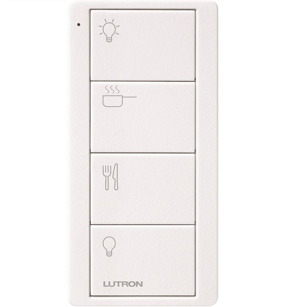 Lutron Pico Remote 4 Button Kitchen Scene, Snow (PJ2-4B-TSW-P12)