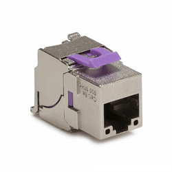 Conector Keystone de Platinum Tools, Cat6A, blindado, sin herramientas. Bolsa (PLA-751-1)