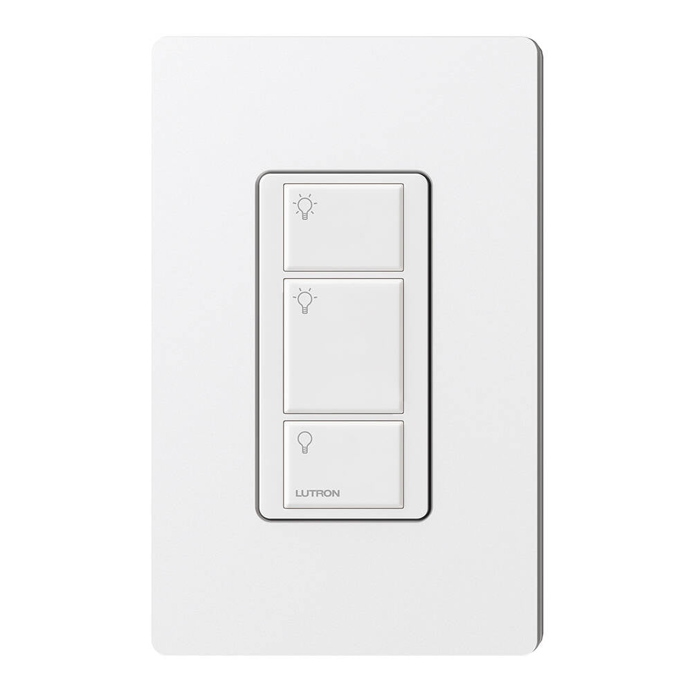 Lutron Caseta Pico Remote Wired 3 Button, White (PX-3B-GWH-I01)