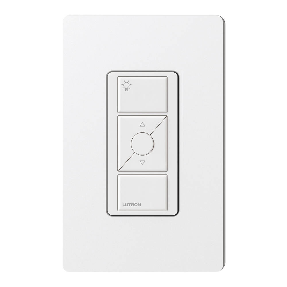 Lutron Caseta Pico Remote Wired 3 Button Raise Lower, Light Almond (PX-3BRL-GLA-I01)