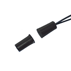 Flair Stubby Recessed Magnetic Contact 3/8" x 3/4" with Wire Leads, Black (RMS94-2-BL)