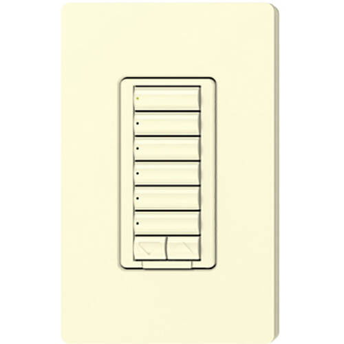Lutron RadioRA2 Designer Keypad 6 Button Raise Lower, Almond (RRD-W6BRL-AL)