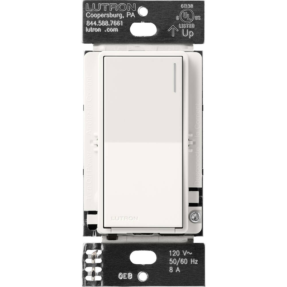 Lutron RadioRA3 SUNNATA RF Switch, Brilliant White (RRST-8ANS-BW)