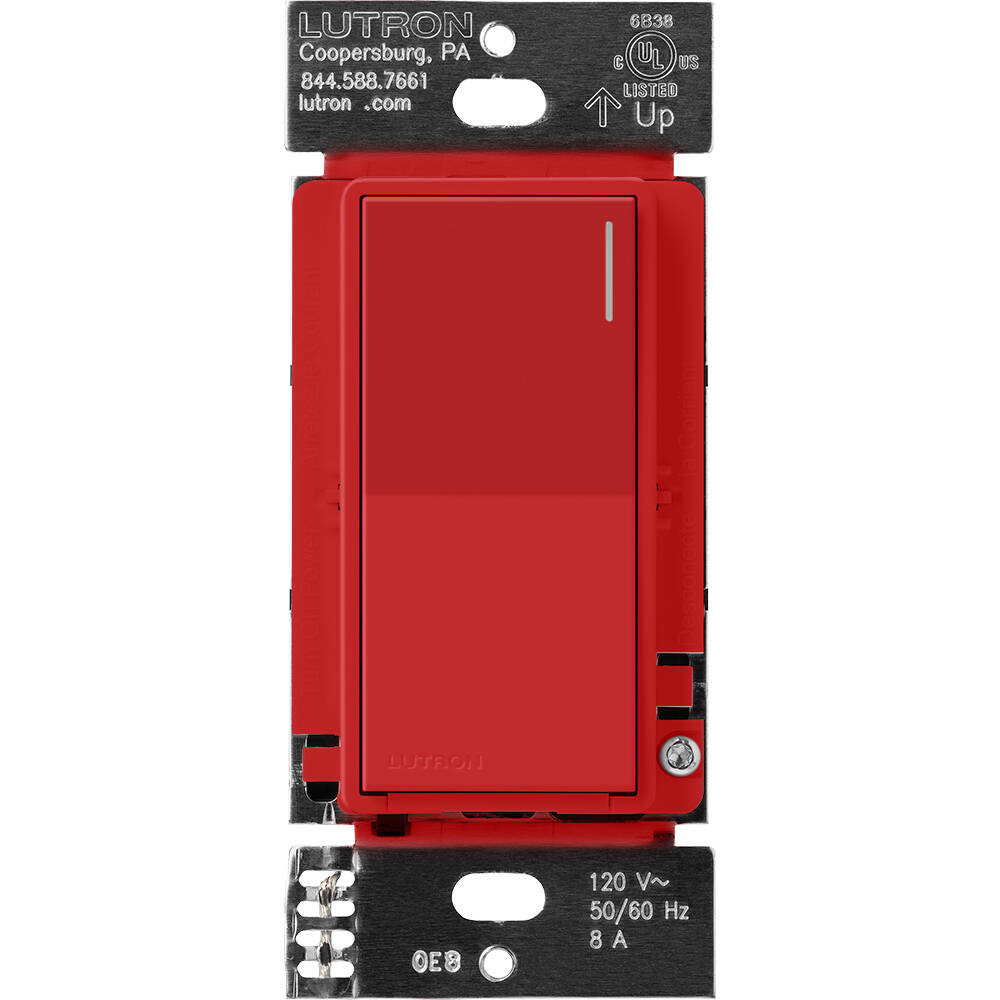 Lutron RadioRA3 SUNNATA RF Switch, Signal Red (RRST-8ANS-SR)