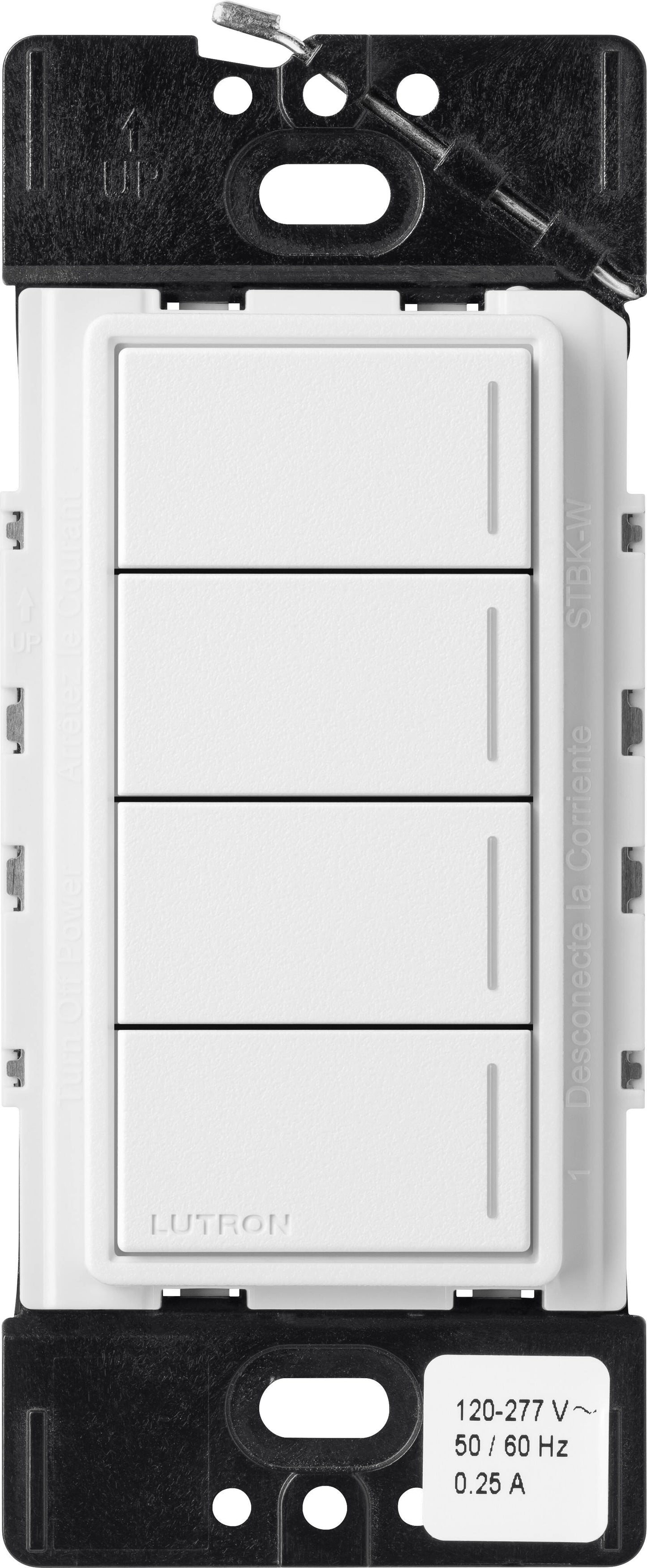 Lutron RadioRA3 SUNNATA RF 4 Button Keypad, Snow (RRST-W4B-SW)