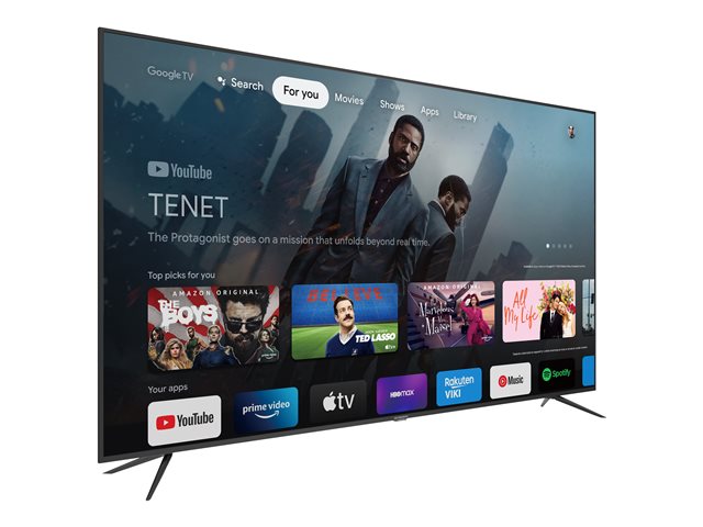 Téléviseur Skyworth 75 pouces avec Google Assistant, écran UHD sans cadre