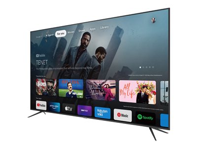 Téléviseur Skyworth 75 pouces avec Google Assistant, écran UHD sans cadre