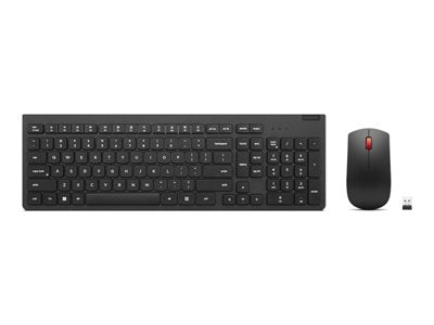 Ensemble clavier et souris sans fil Lenovo Essential Gen2, noir, anglais