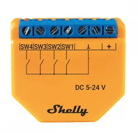 Shelly Plus i4 DC WiFi 4 Digital Inputs (SHELLY-PLUSI4DC)
