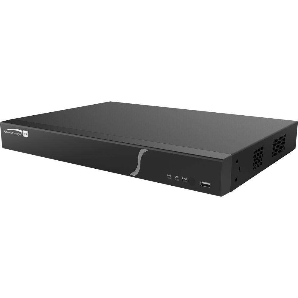 Speco 16 Channel 4K H.265 NVR with PoE and 2 SATA- NDAA 12TB (SPE-N16NRM12TB)