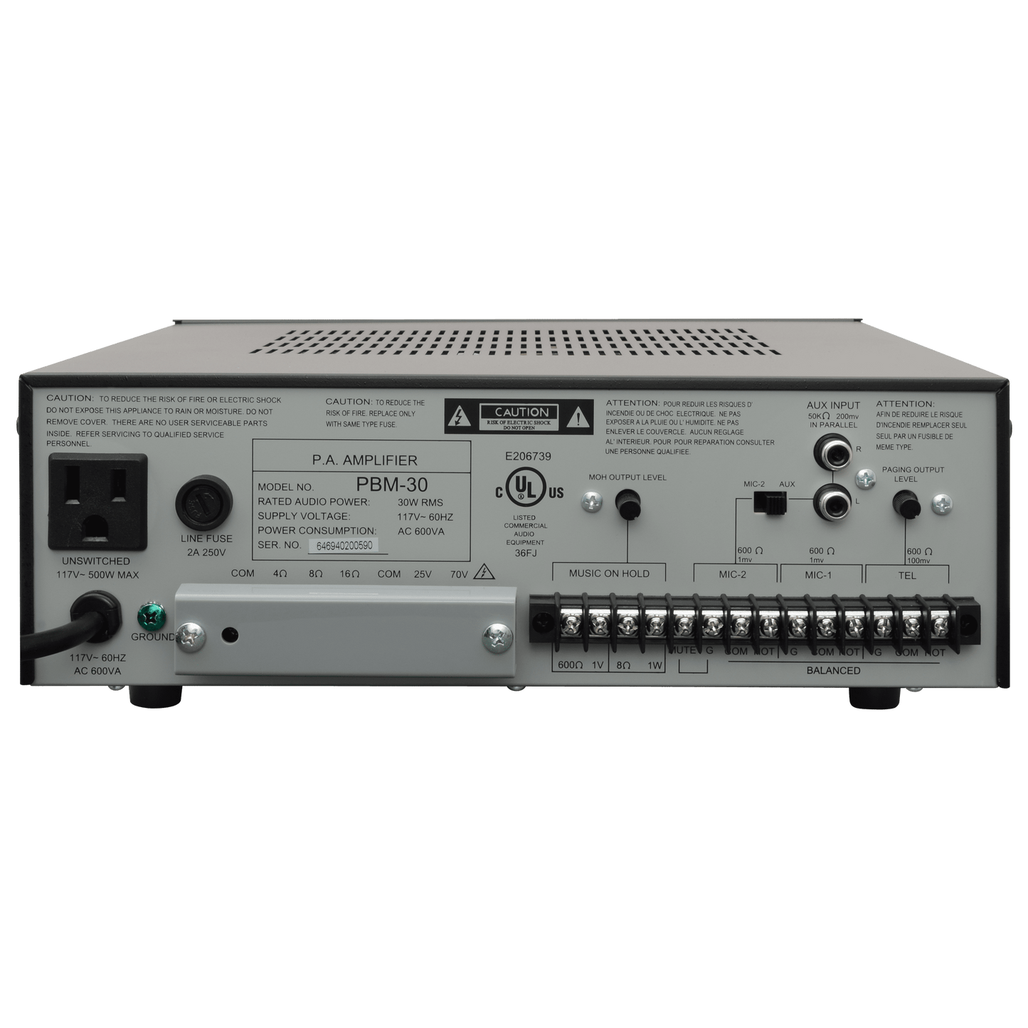 Speco 30W Contractor Series PA Amplifier (SPE-PBM30)