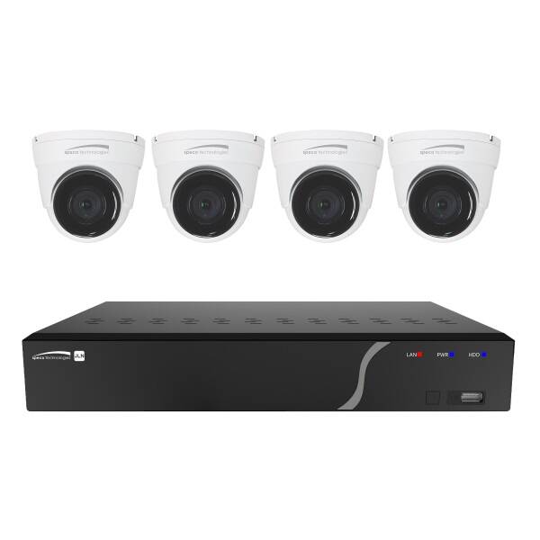 Speco IP Kit 4Ch H.265 NVR with 4 Outdoor IR 5MP IP Cameras, 2.8mm lens, 1TB (SPE-ZIPK4N1)