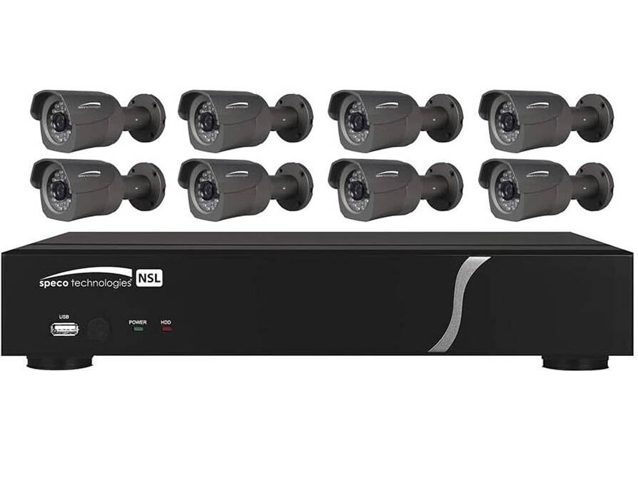Speco 8 Channel Zip Kit with 8 Bullets, 2T HD (SPE-ZIPL88B2)