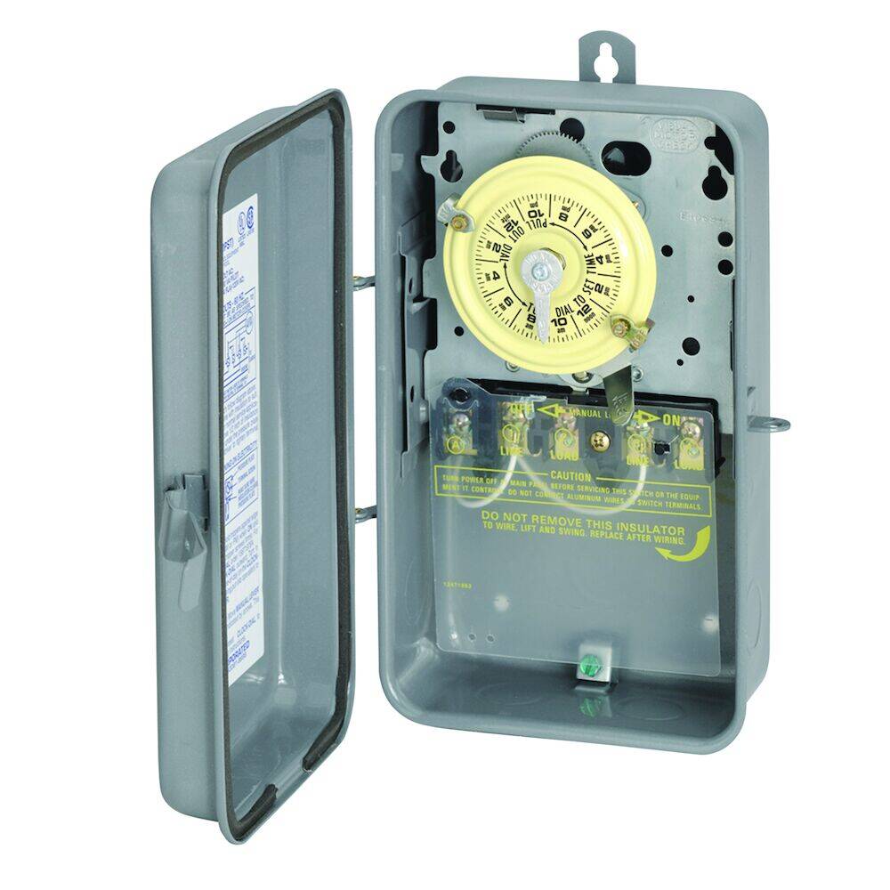 Intermatic NEMA 3R - Steel Case 208-277 V DPST, Gray Case (T104R)