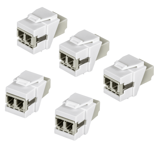 TRENDnet LC Duplex Fiber Optic Keystone Coupler Jack 5 Pack (TC-K05LC)