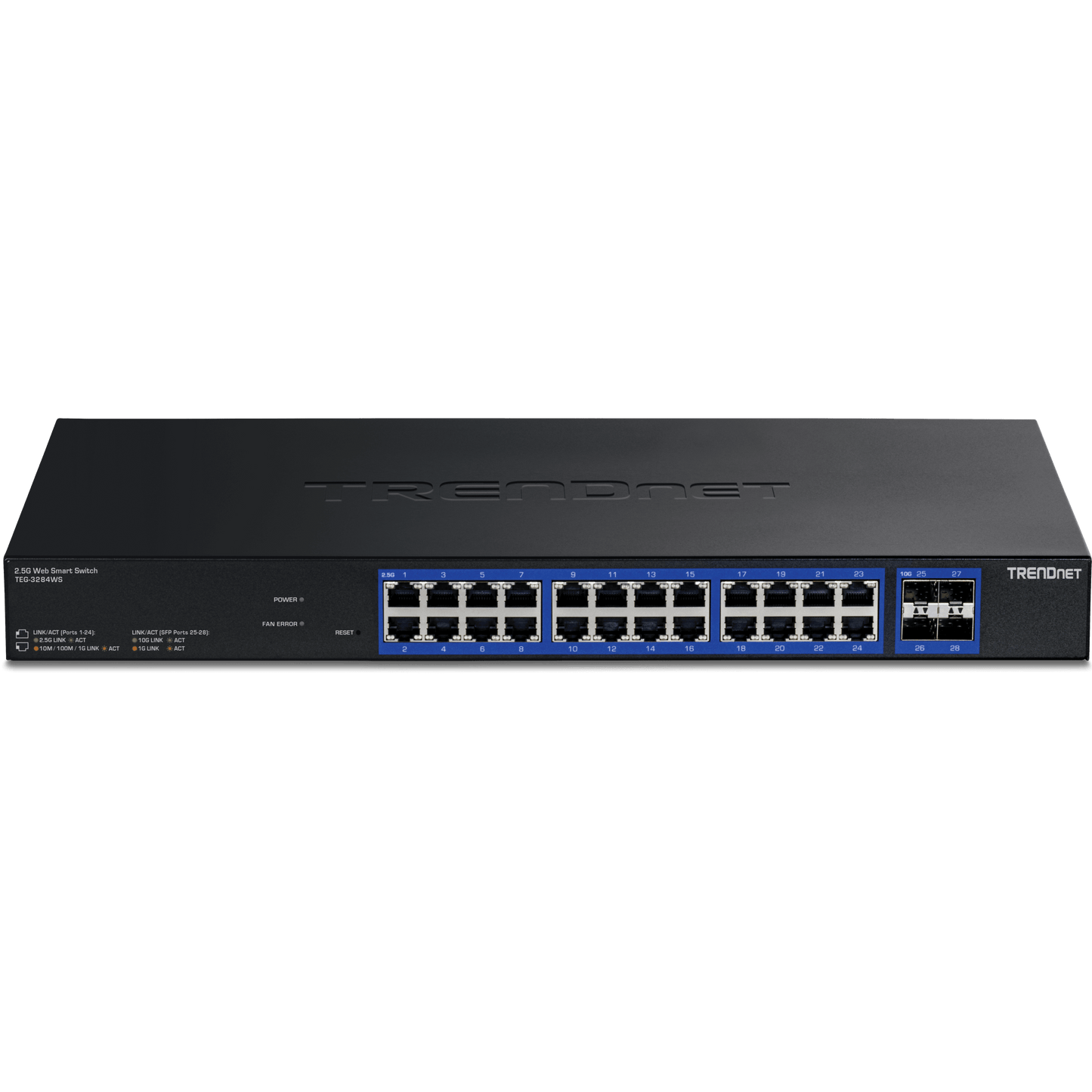 TRENDnet 28 Port Multi-Gig Web Smart Switch, 24 x 2.5G, 4 x 10G SFP, HIVE (TEG-3284WS)