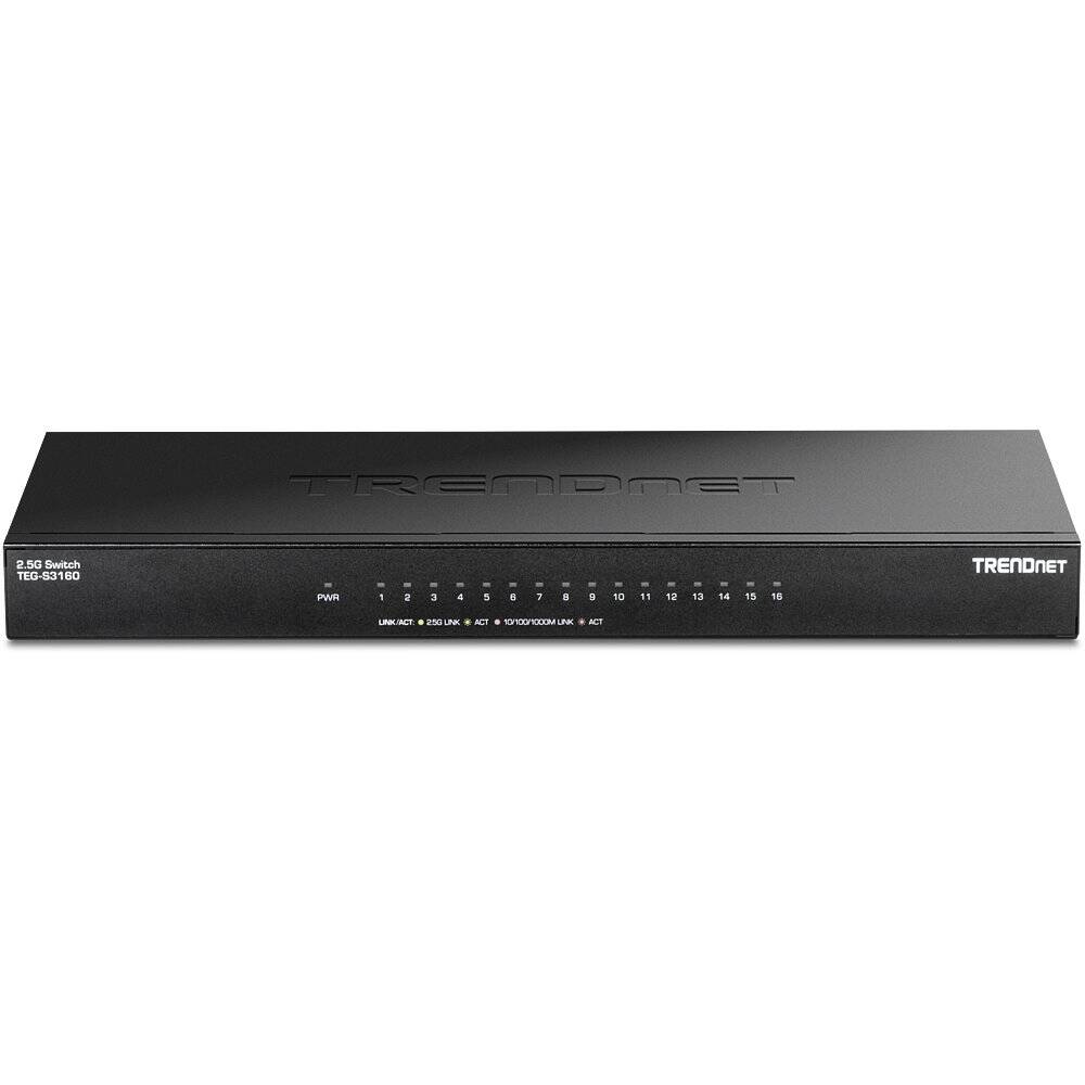 TRENDnet 16-Port Unmanaged 2.5G Desktop Switch (TEG-S3160)
