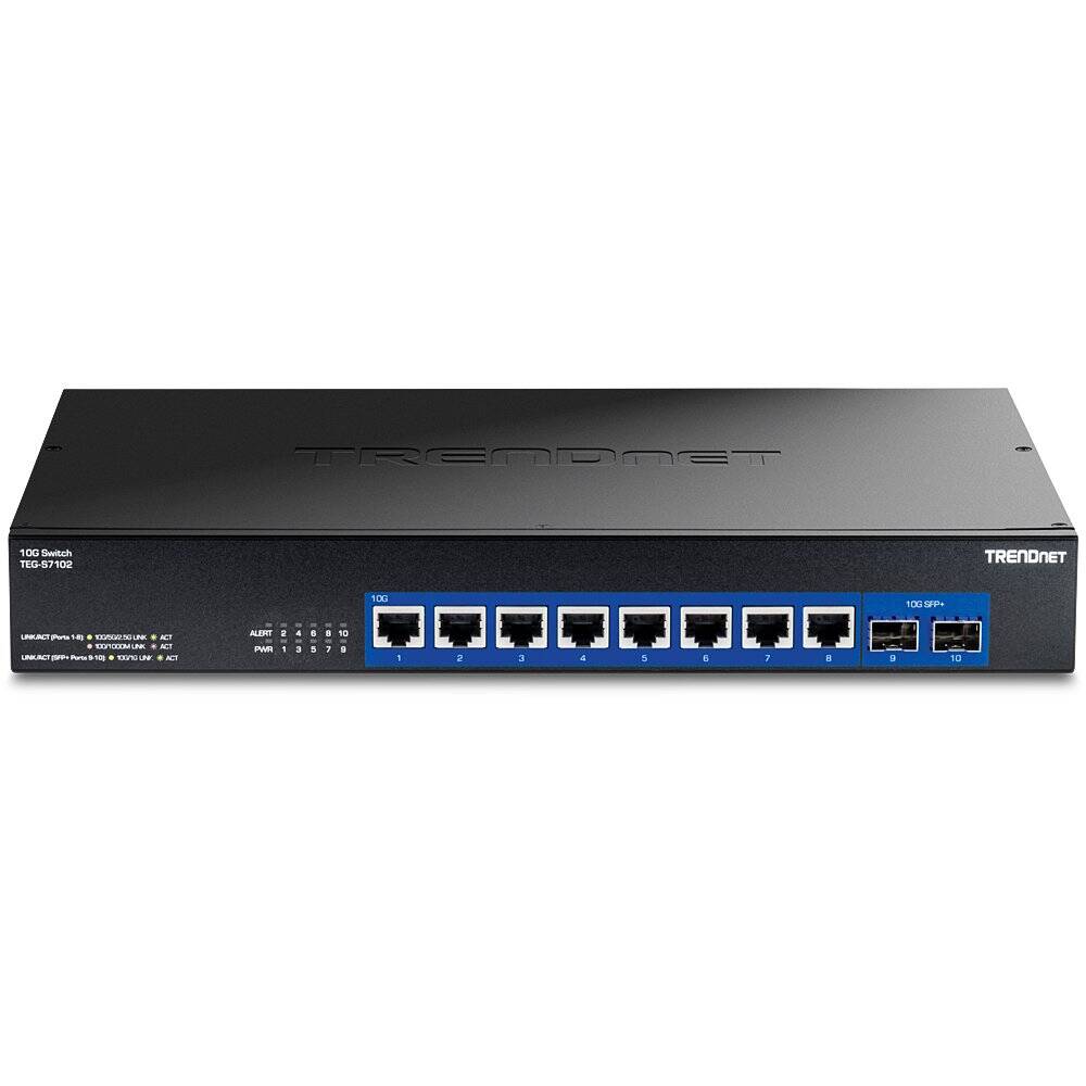 TRENDnet 10-Port 10G Unmanaged Switch, 8 x 10G, 2 x SFP+ (TEG-S7102)