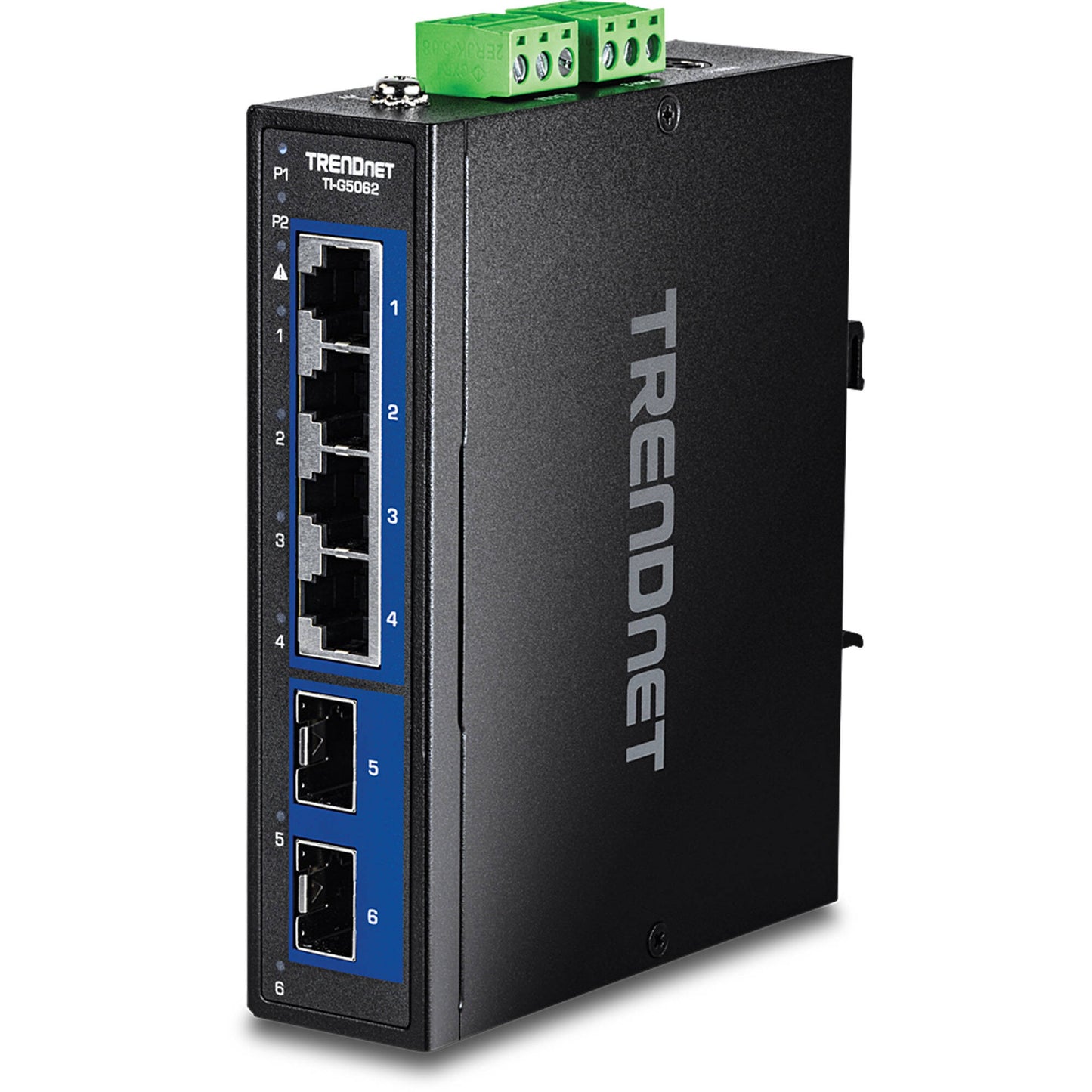 TRENDnet 6 Port Industrial 2.5G DIN-Rail Switch with 10G SFP+ Ports (TI-G5062)