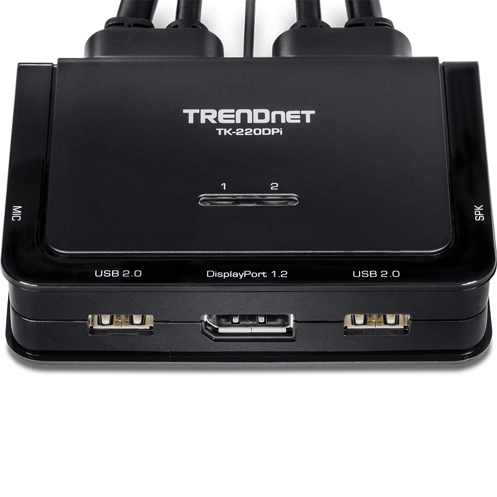 TRENDNet 2 Port 4K DisplayPort KVM Switch (TK-220DPI)
