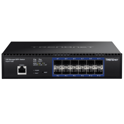 TRENDnet 12-Port 10G Layer 2 Managed SFP+ Switch (TL2-F7120)