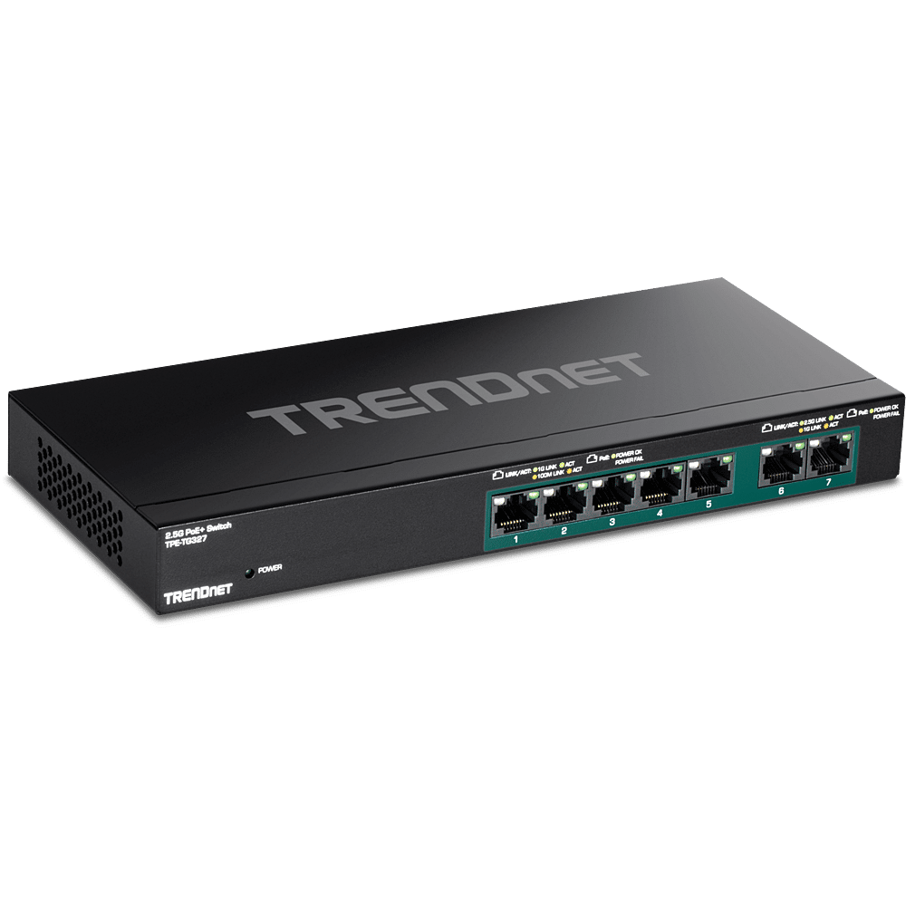 TRENDnet 7-Port Multi-Gig PoE+ Switch (TPE-TG327)