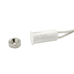 Flair Recessed Stubby Contact 3/8 Inch With Donut Magnet - White (VIP94-2N)
